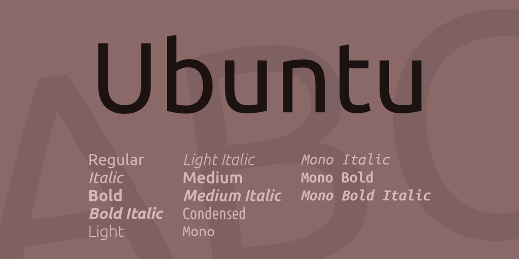 Ejemplo de fuente Ubuntu Bold Italic