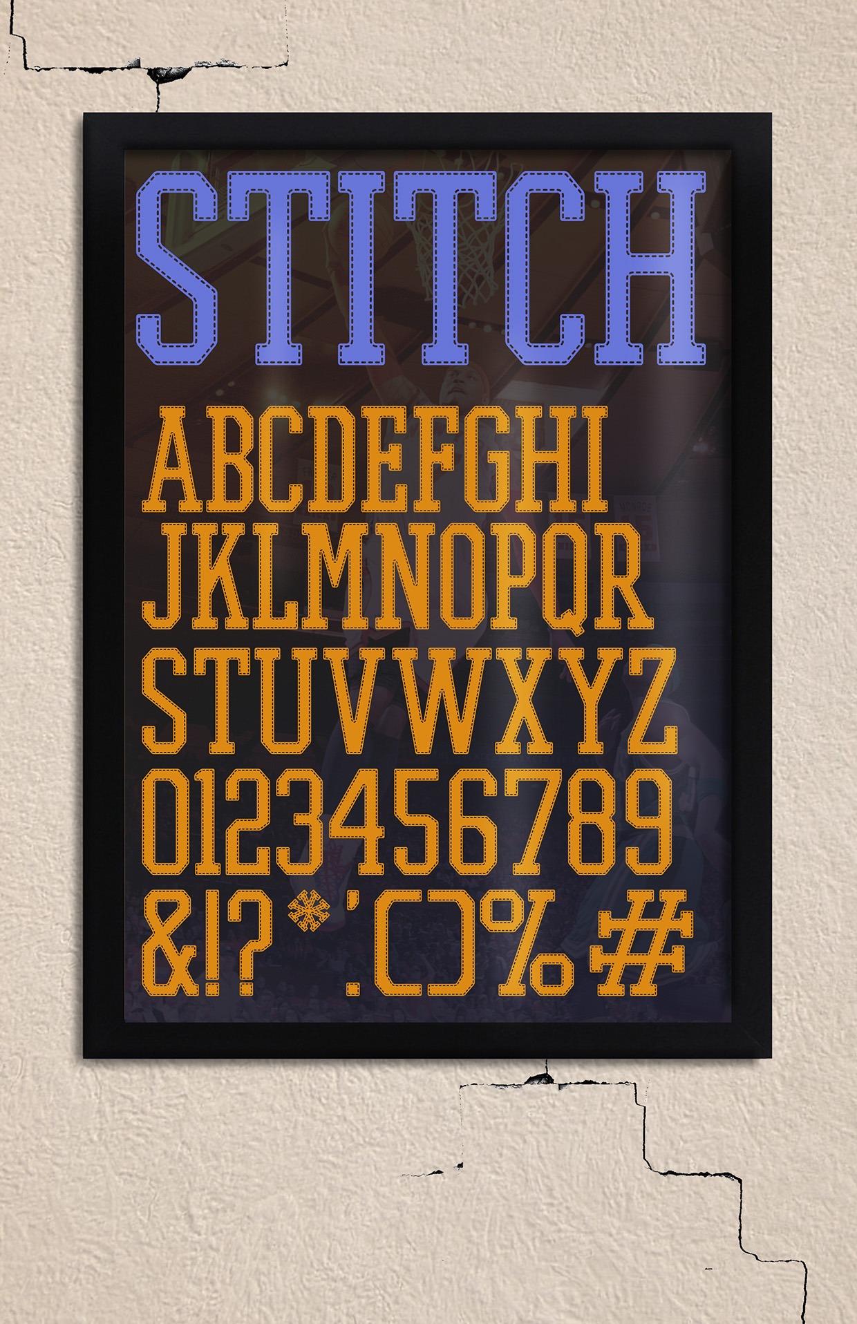 Ejemplo de fuente Promesh Stitch Regular