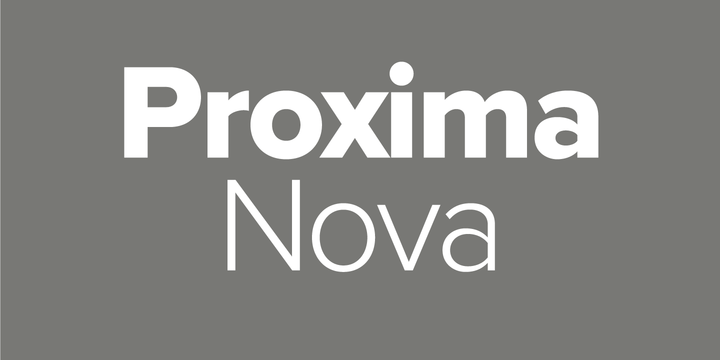 Ejemplo de fuente Proxima Nova Extra Condensed Regular