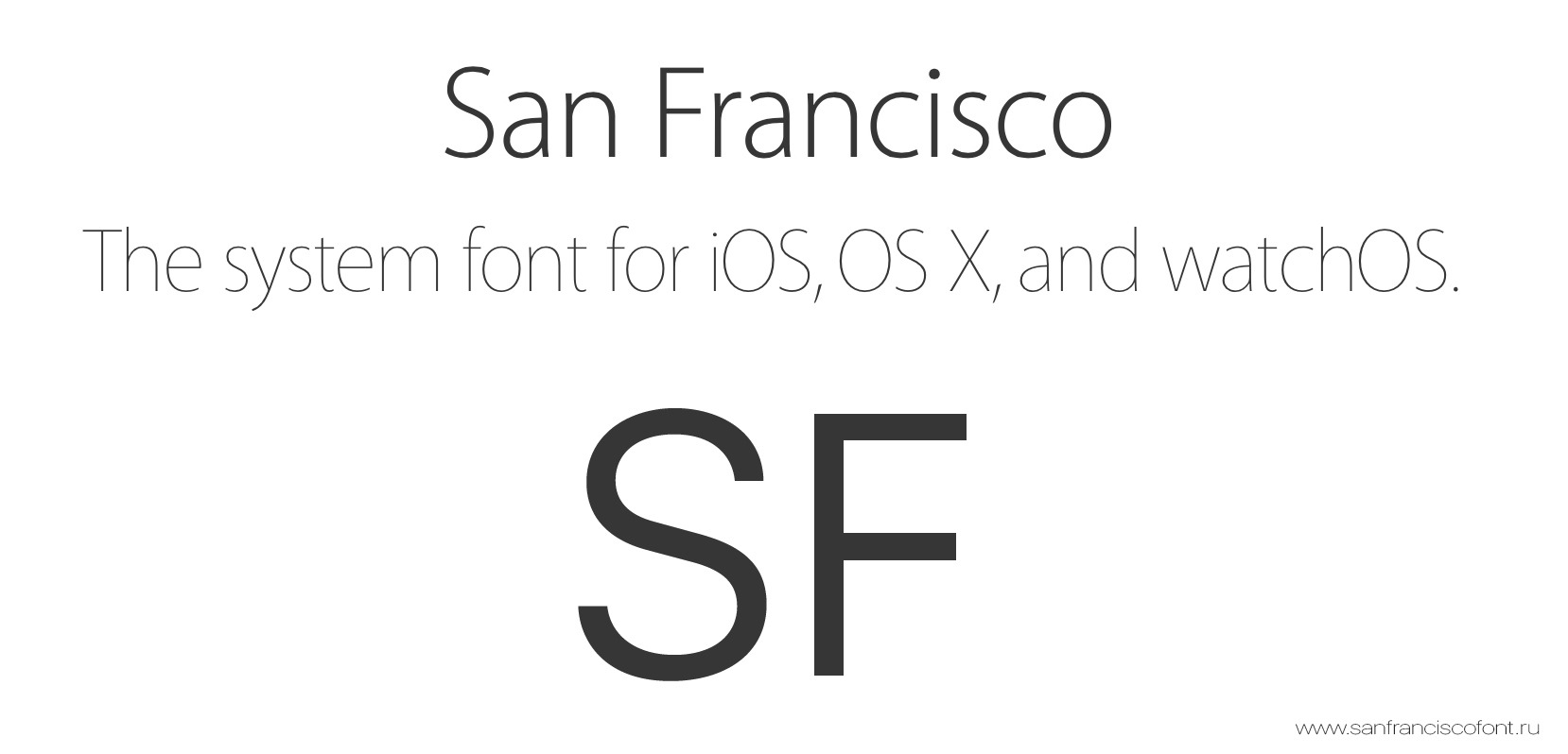 Ejemplo de fuente San Francisco(SF UI) Text Medium Italic
