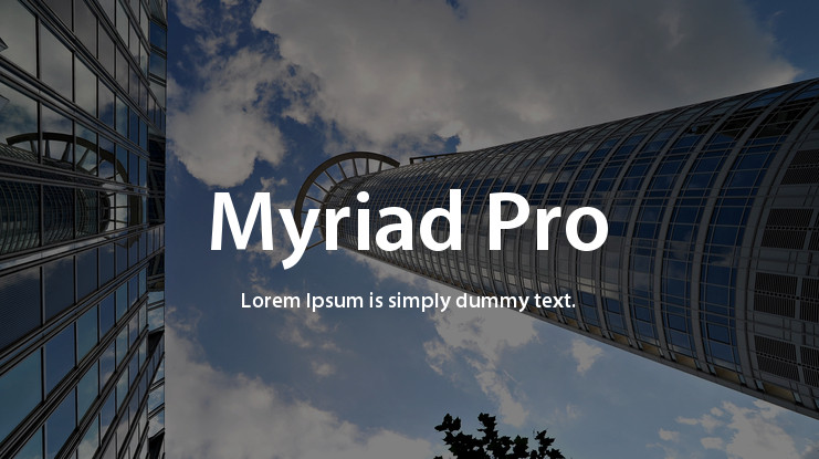 Ejemplo de fuente Myriad Pro SemiExtended Light Italic