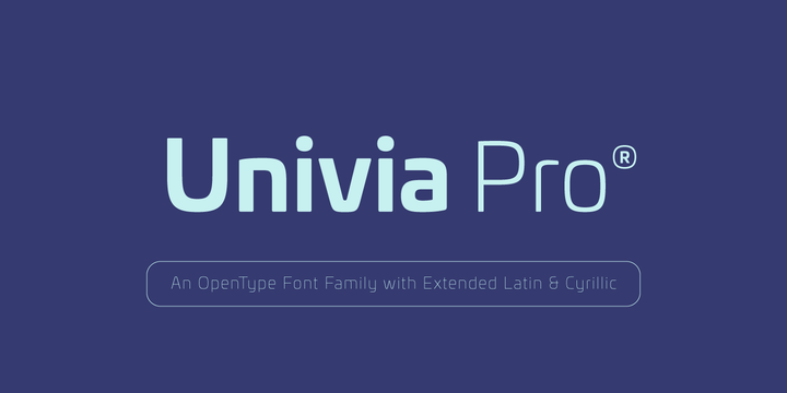Ejemplo de fuente Univia Pro Ultra Light Italic