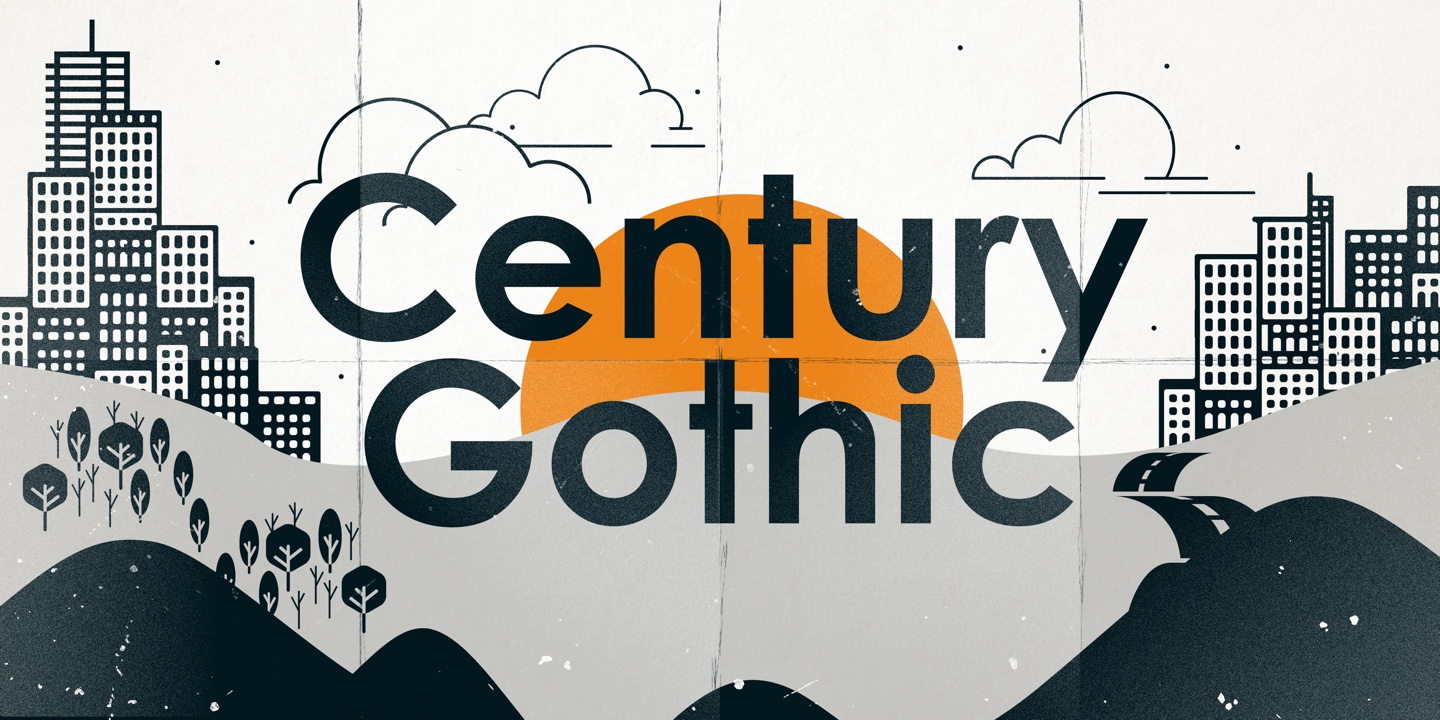 Ejemplo de fuente Century Gothic Regular