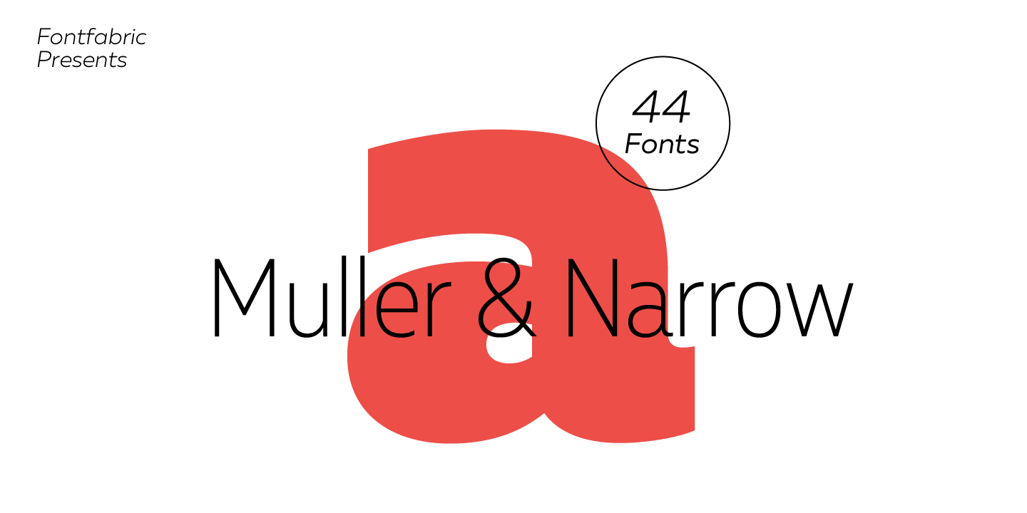 Ejemplo de fuente Muller Hairline Italic