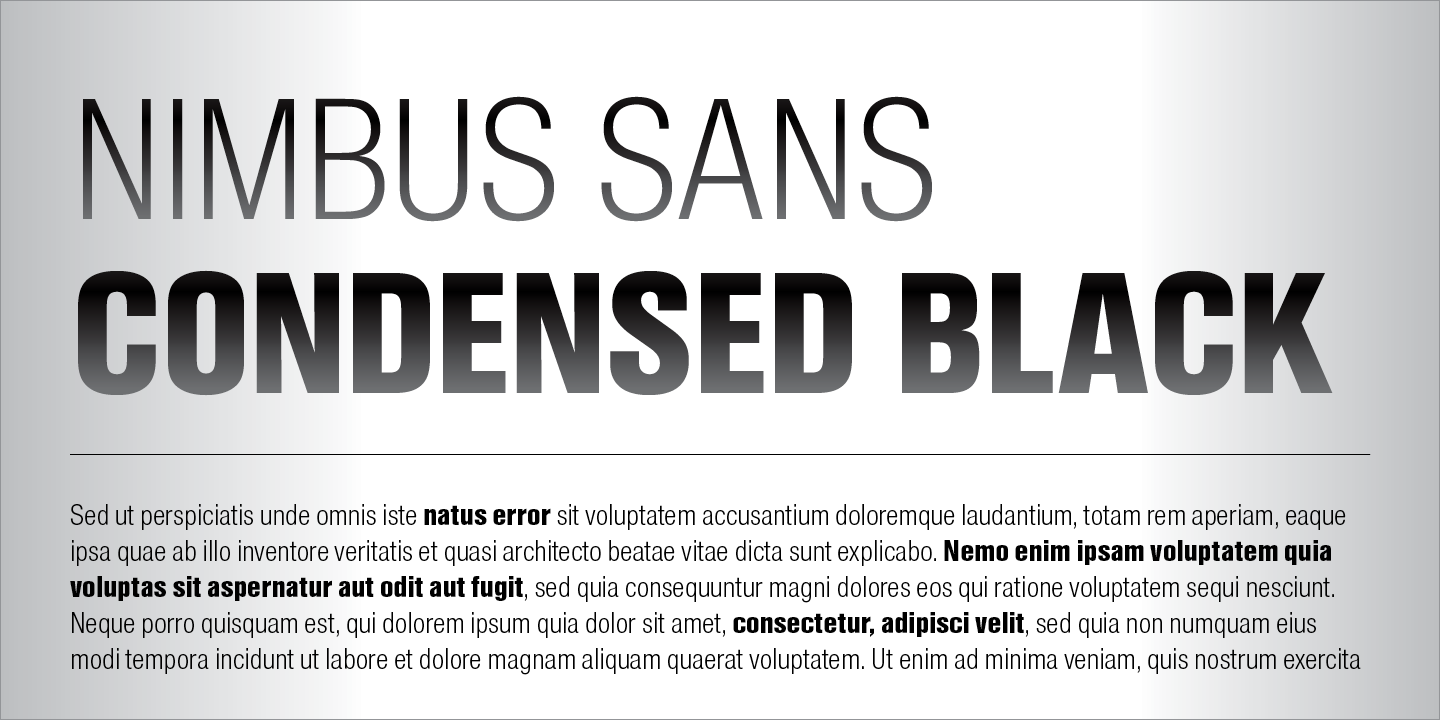 Ejemplo de fuente Nimbus Sans Bold Italic