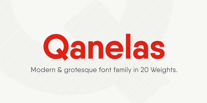 Ejemplo de fuente Qanelas Semi Bold Italic