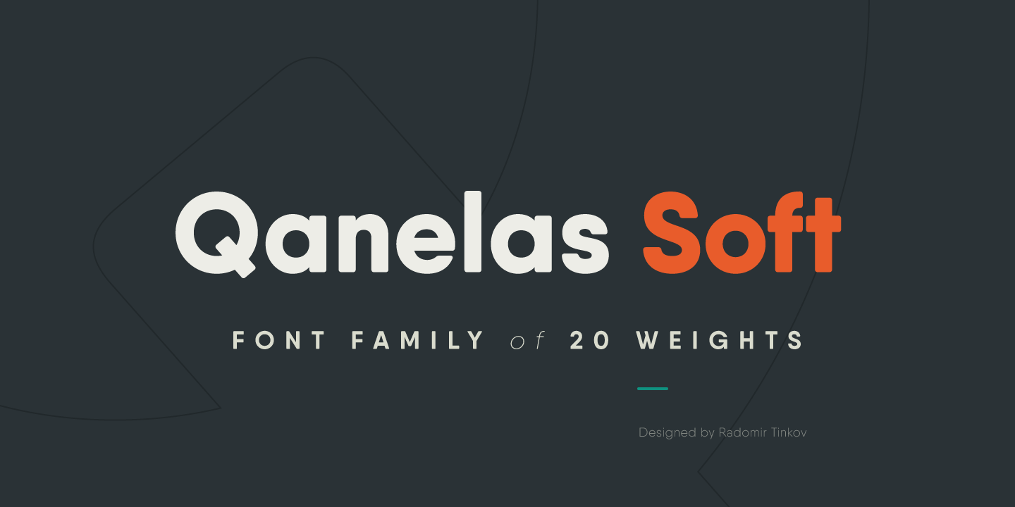 Ejemplo de fuente Qanelas Soft Medium Italic