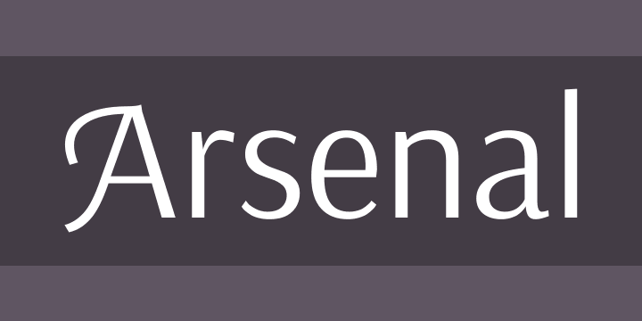 Ejemplo de fuente Arsenal Bold Italic