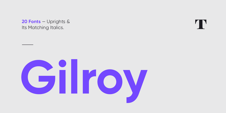 Ejemplo de fuente Gilroy Medium Italic
