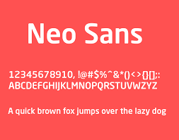 Ejemplo de fuente Neo Sans Pro Medium