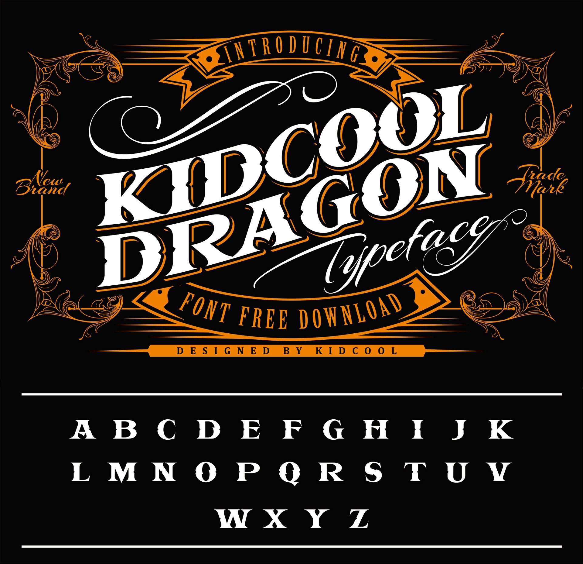 Ejemplo de fuente Kidcool Dragon Regular