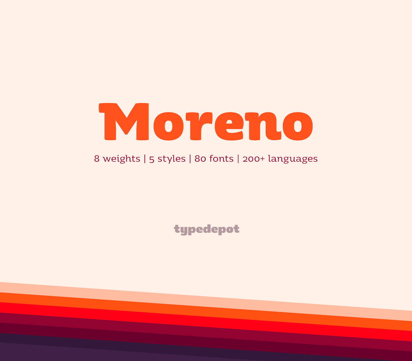 Ejemplo de fuente Moreno Medium Italic