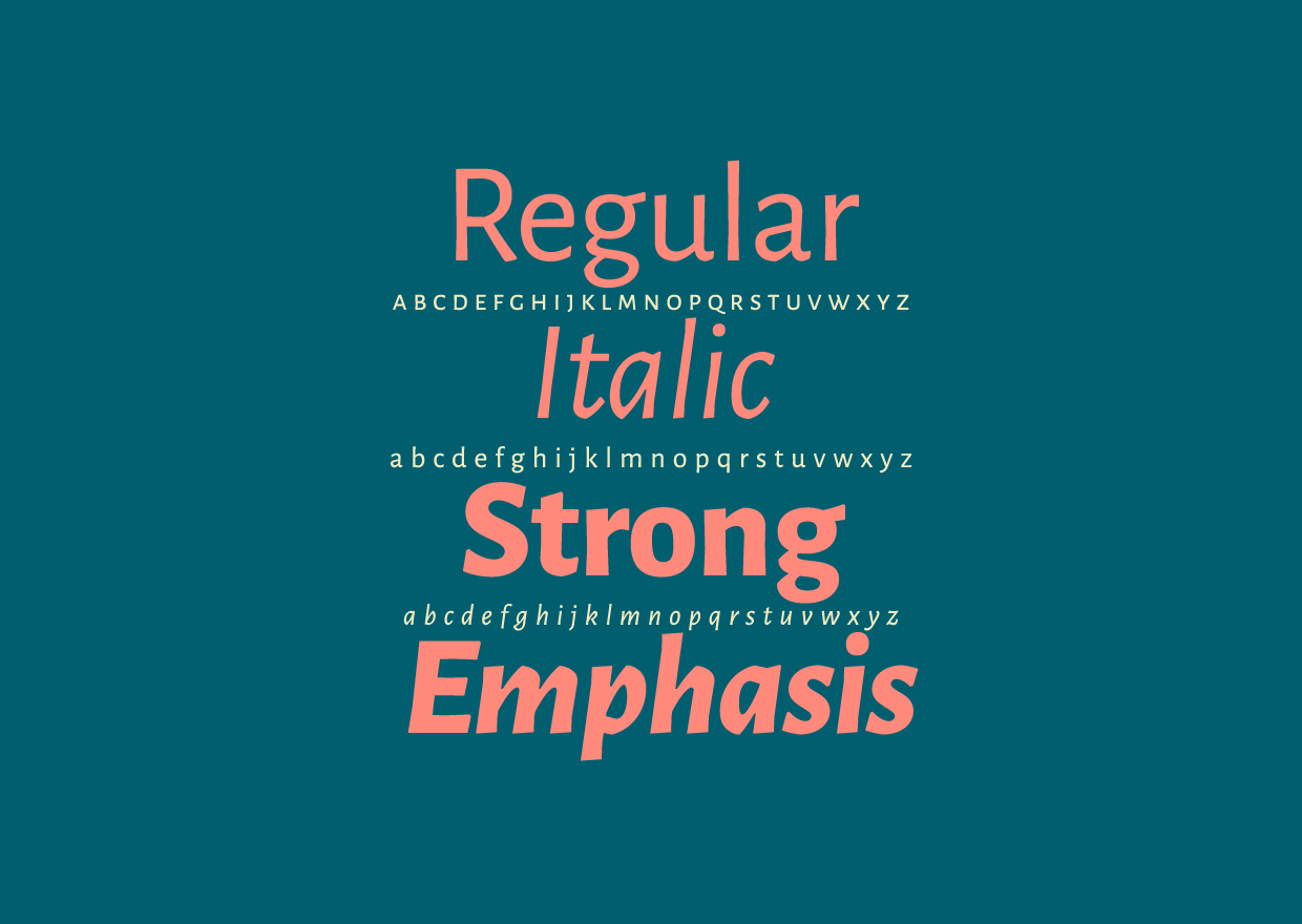 Ejemplo de fuente Alegreya Sans Bold Italic