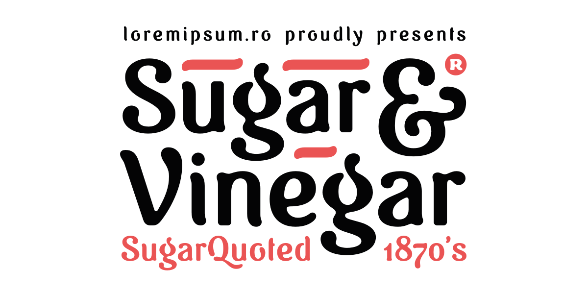 Ejemplo de fuente Sugar & Vinegar Regular