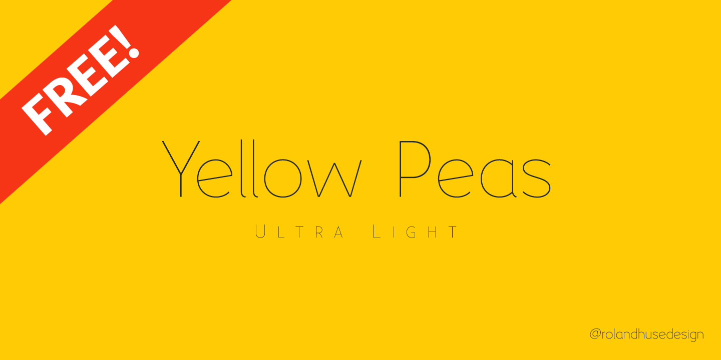 Ejemplo de fuente Yellow Peas