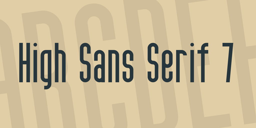 Ejemplo de fuente High Sans Serif 7 Regular