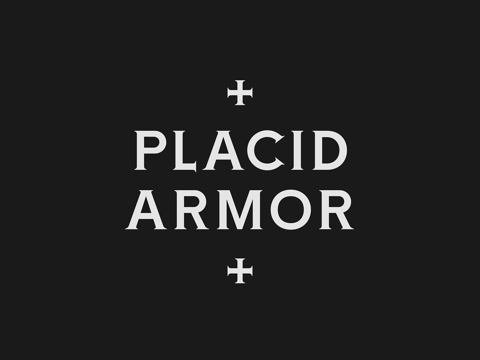 Ejemplo de fuente Placid Armor Medium
