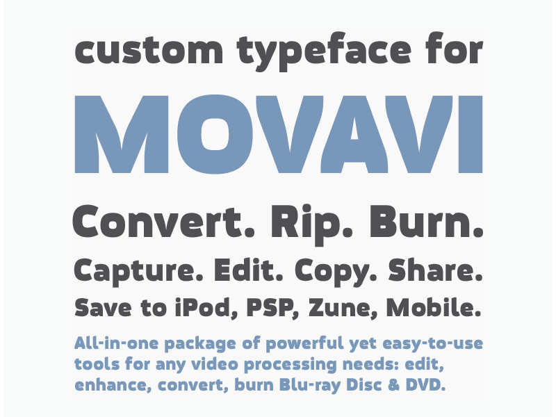 Ejemplo de fuente Movavi Grotesque  Italic