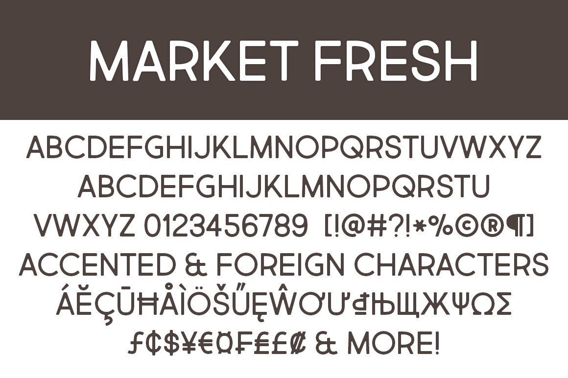 Ejemplo de fuente Market Fresh Regular