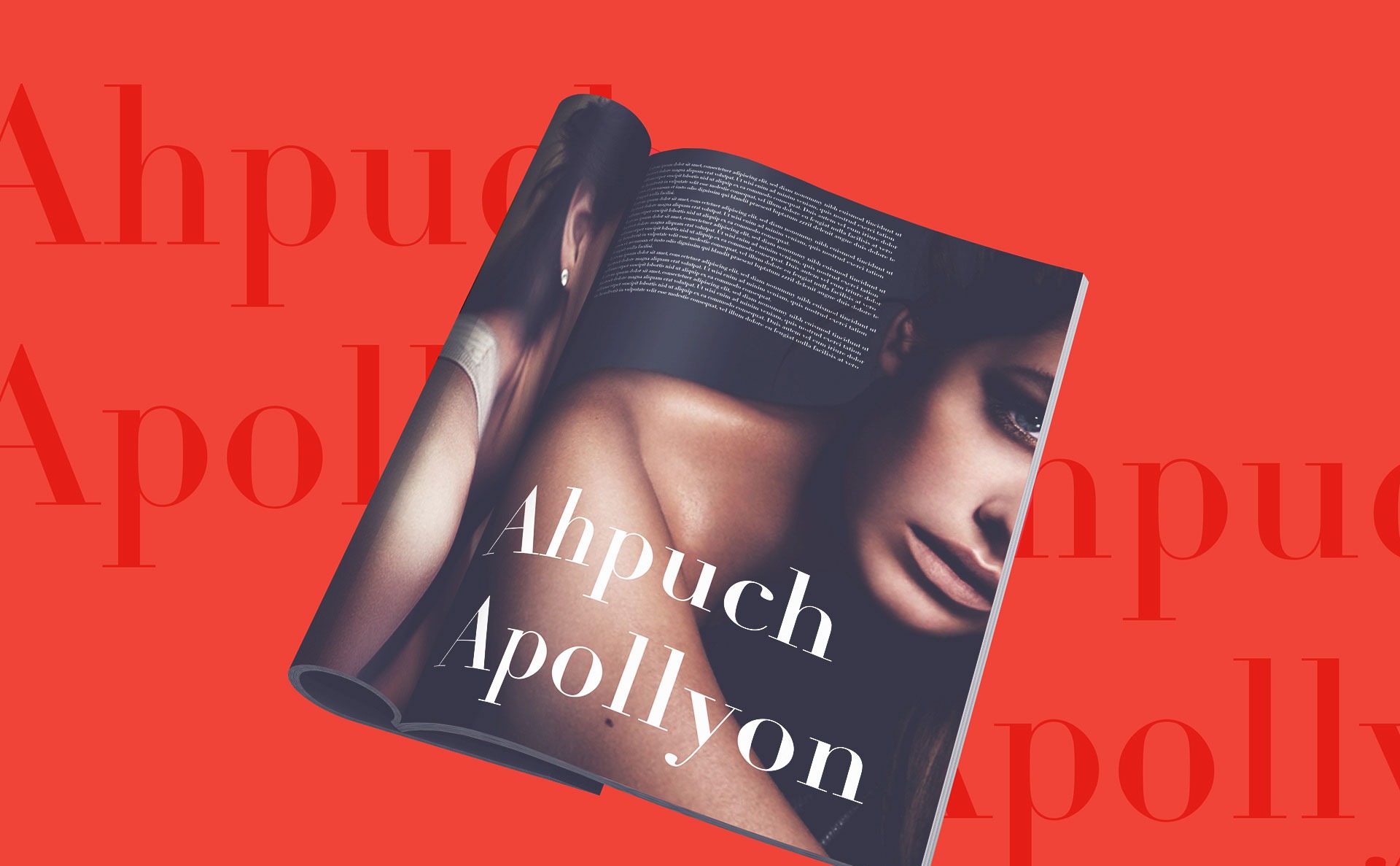 Ejemplo de fuente Ahpuch Apollyon Heavy Italic