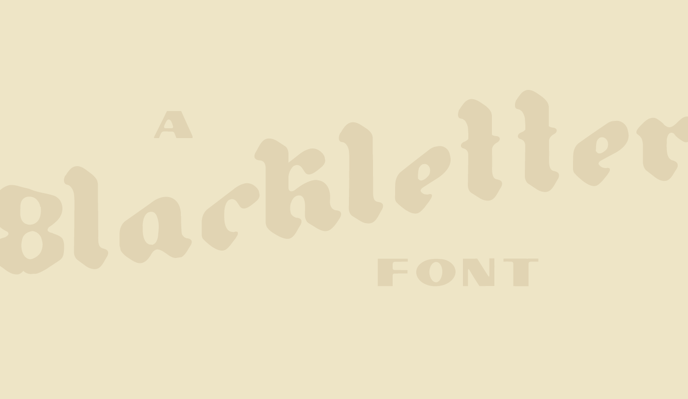 Ejemplo de fuente Gutenberg Blackletter & Pilsner Blackletter