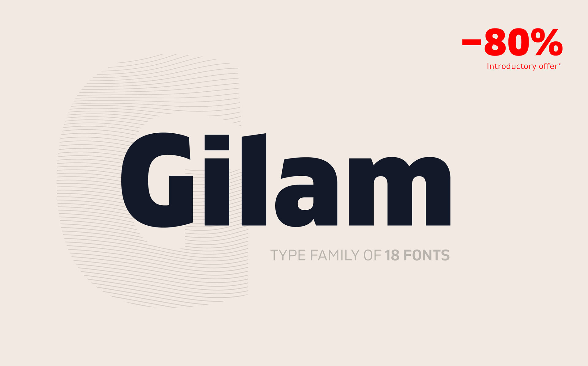Ejemplo de fuente Gilam Thin Italic