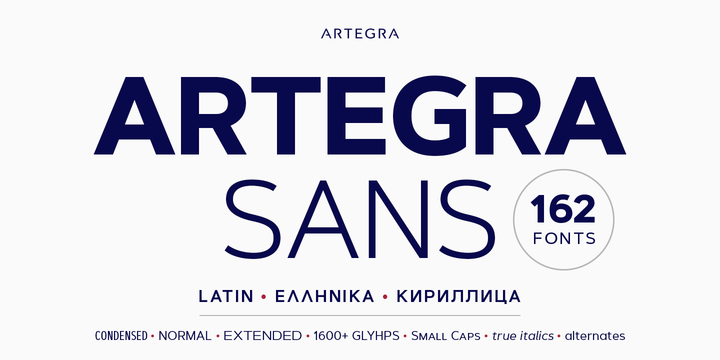 Ejemplo de fuente Artegra Sans