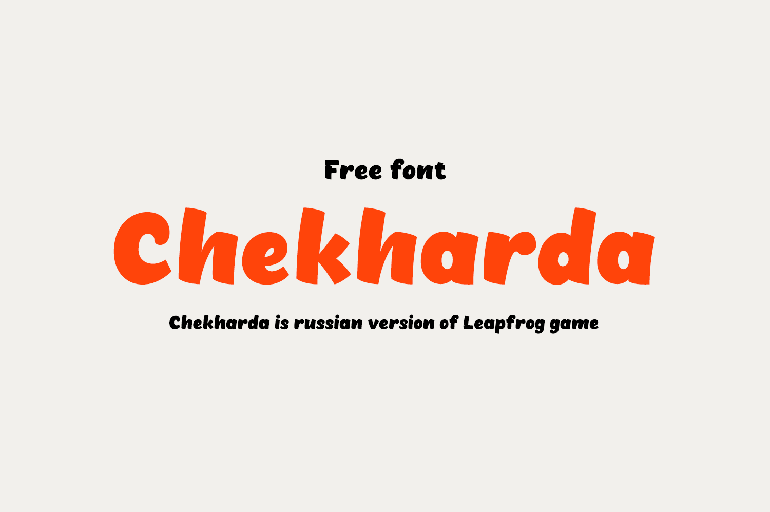 Ejemplo de fuente Chekharda Bold Italic