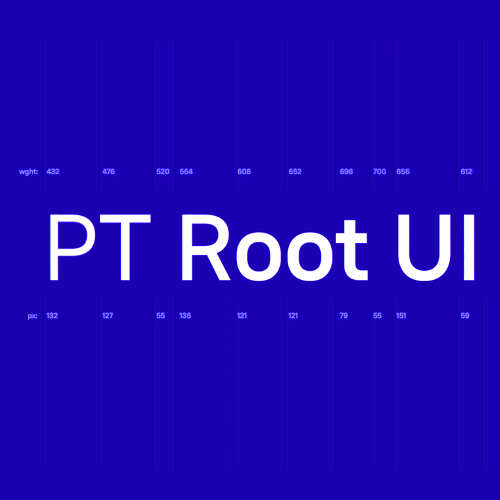 Ejemplo de fuente PT Root UI Regular