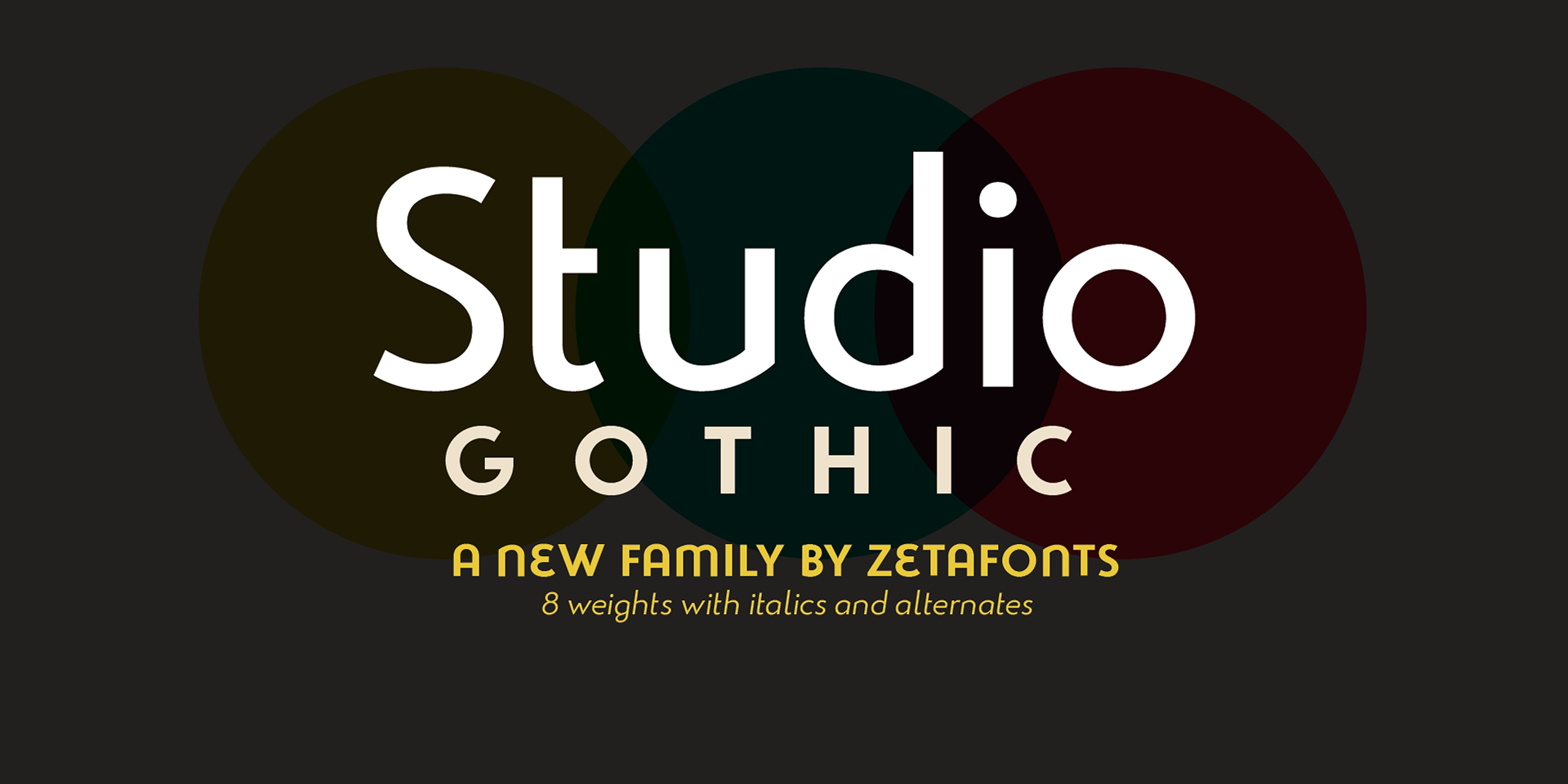 Ejemplo de fuente Studio Gothic
