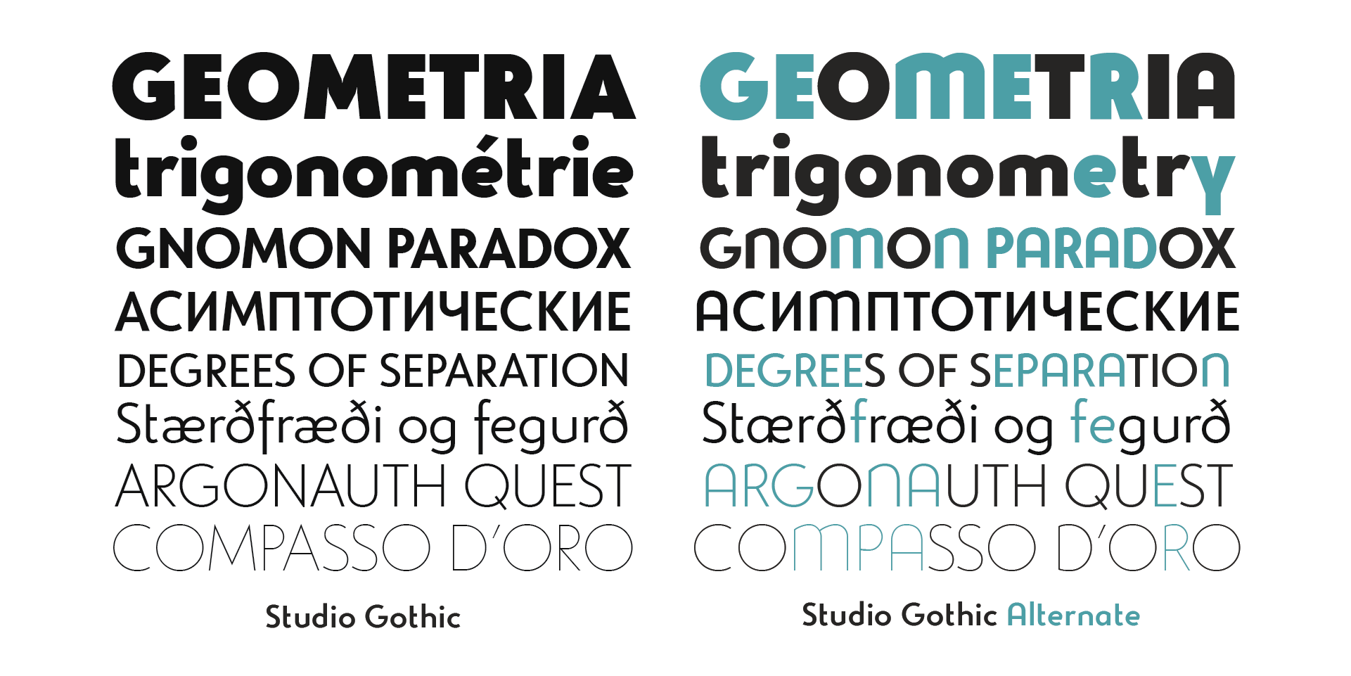 Ejemplo de fuente Studio Gothic Extra Bold Italic