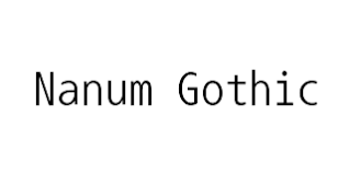 Ejemplo de fuente Nanum Gothic Coding