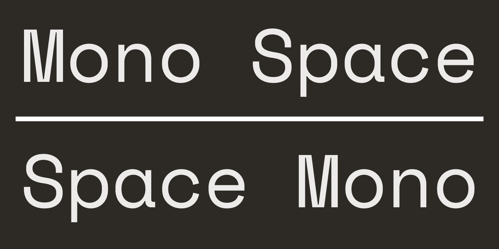 Ejemplo de fuente Space Mono Bold