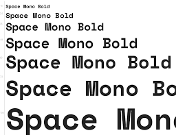 Ejemplo de fuente Space Mono Bold