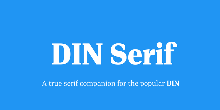 Ejemplo de fuente PF DIN Serif
