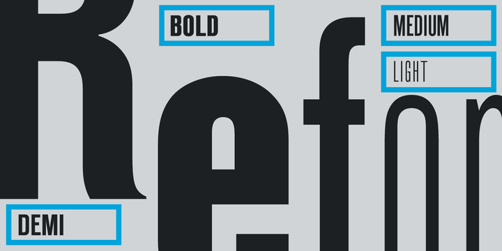 Ejemplo de fuente Reforma Grotesk Bold