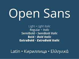 Ejemplo de fuente Open Sans Extra Bold Italic