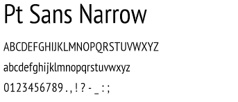 Ejemplo de fuente PT Sans Narrow Bold