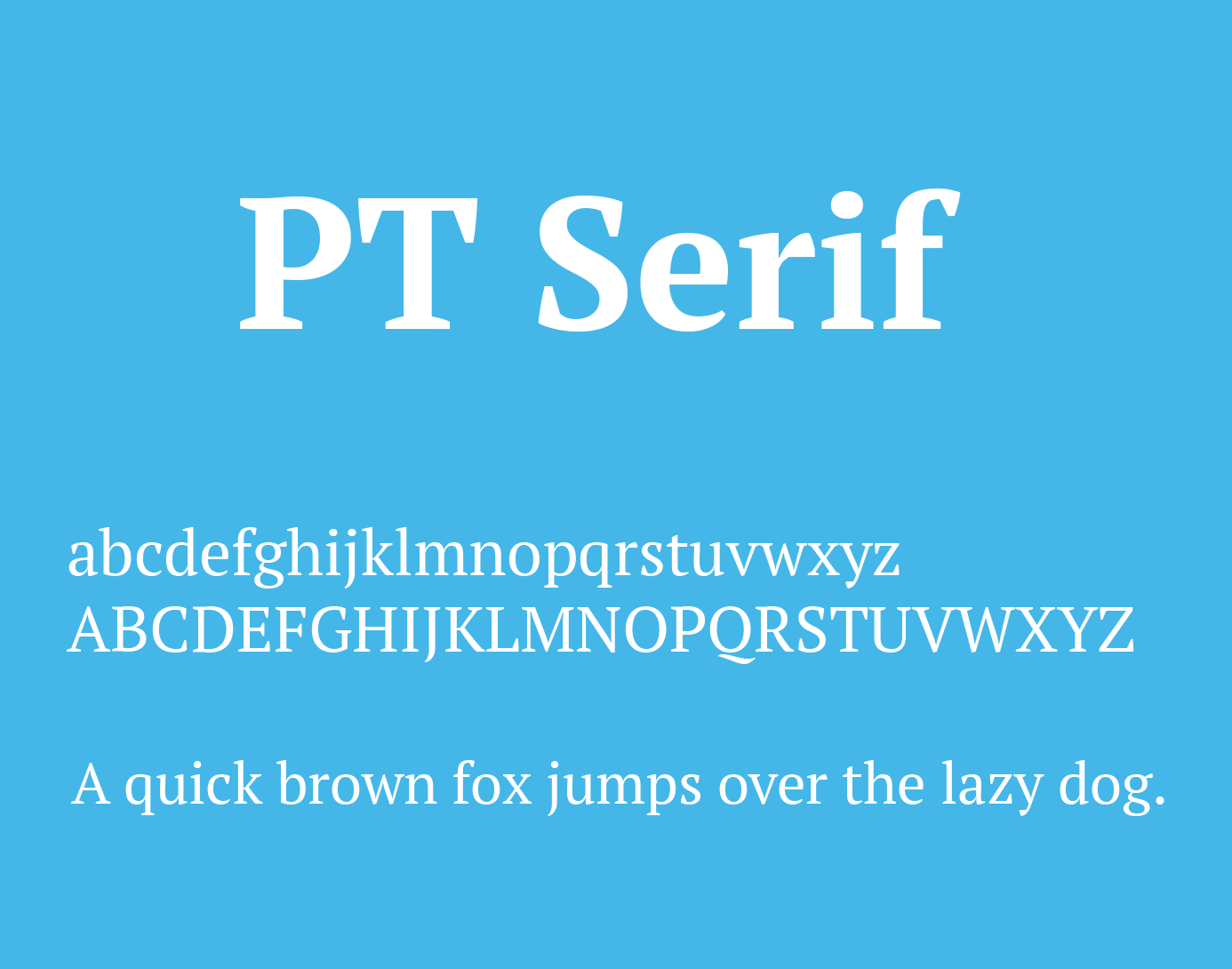 Ejemplo de fuente PT Serif
