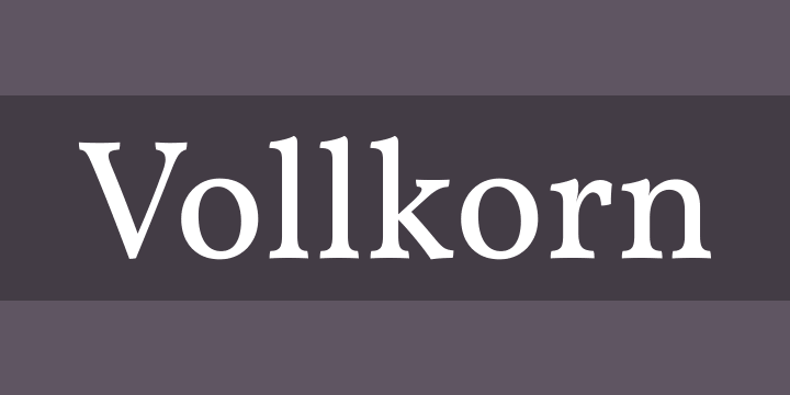 Ejemplo de fuente Vollkorn Bold