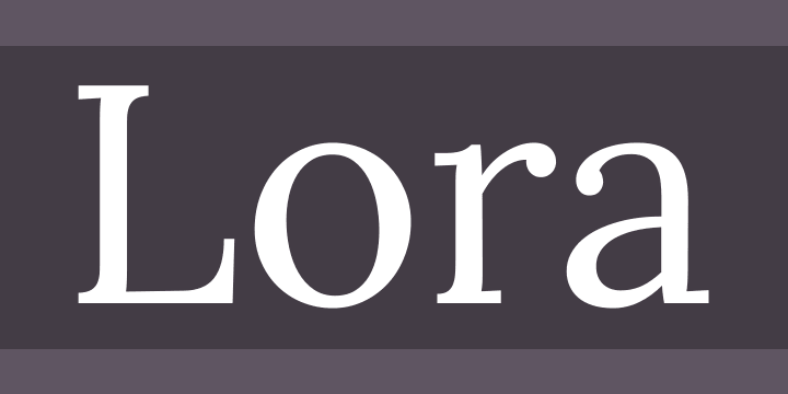 Ejemplo de fuente Lora Bold Italic