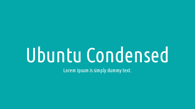 Ejemplo de fuente Ubuntu Condensed Regular