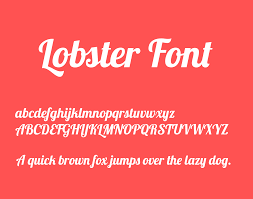 Ejemplo de fuente Lobster Regular