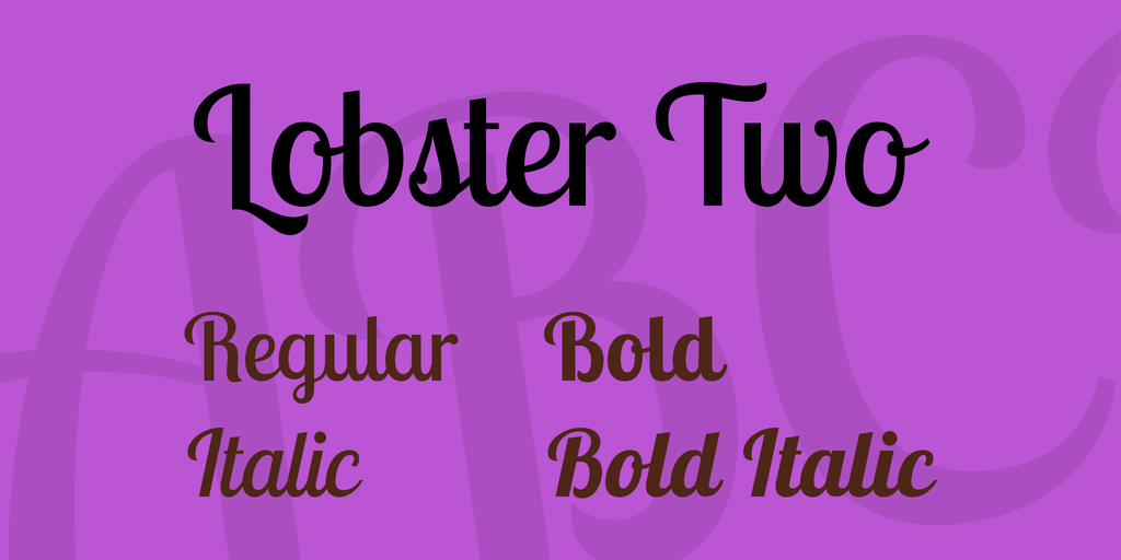 Ejemplo de fuente Lobster Two Bold