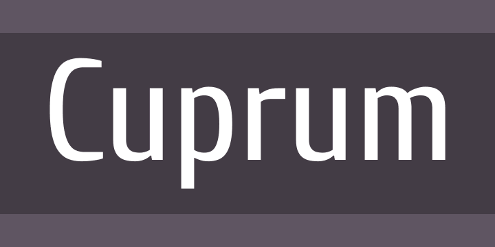 Ejemplo de fuente Cuprum Regular
