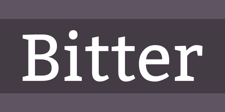 Ejemplo de fuente Bitter