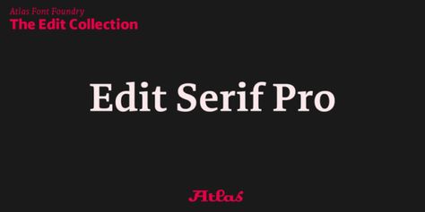 Ejemplo de fuente Edit Serif