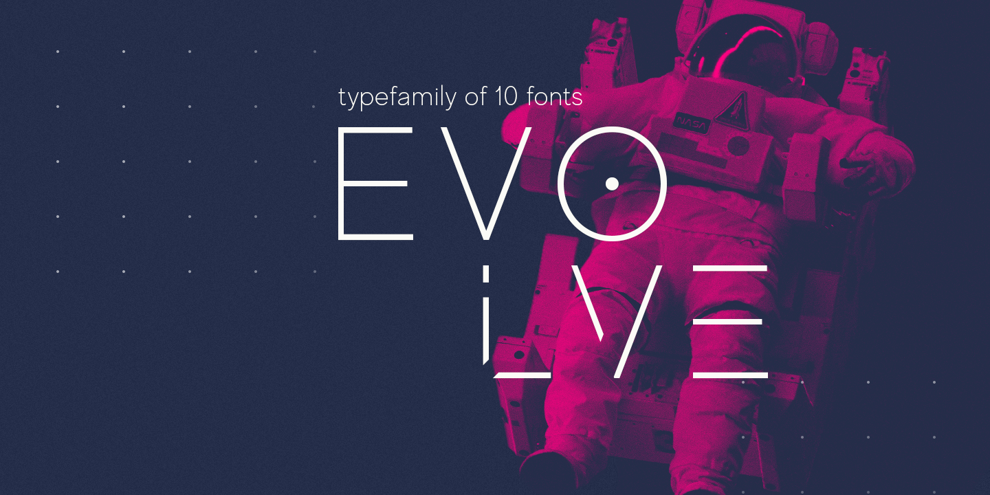 Ejemplo de fuente Evolve Sans Bold