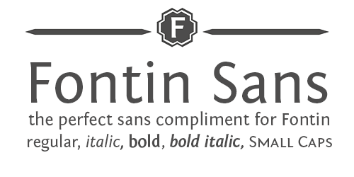 Ejemplo de fuente Fontin Sans Italic