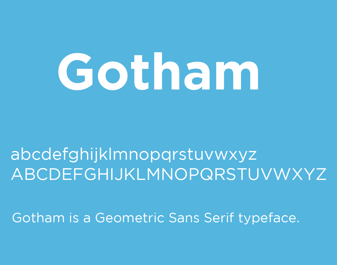 Ejemplo de fuente Gotham Bold